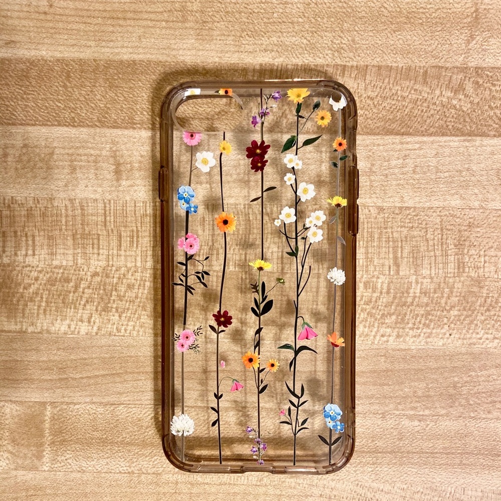 iPhone 8 clear floral case